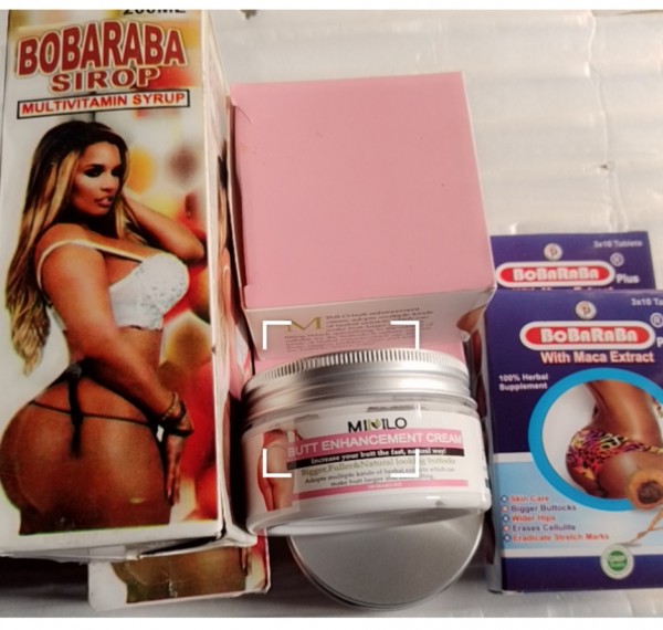 Bobaraba Capsule (60pills)+2 Bobaraba Syrup+2 Butt Enlargement and Enhancement Cream Set